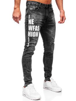 Черни мъжки дънки slim fit Bolf TF291