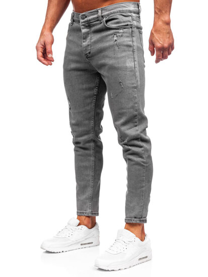 Графитен мъжки дънков панталон skinny fit Bolf 5909