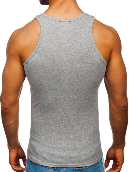 Мъжки потник tank top без принт сив Bolf NB002