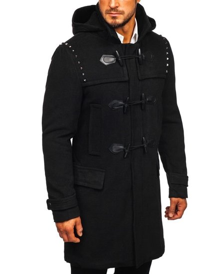 Мъжко зимно палто Монтгомъри duffle coat черно Bolf 88870