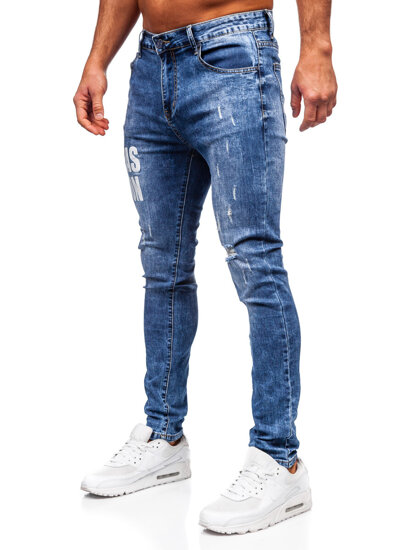 Сини мъжки дънки slim fit Bolf TF292