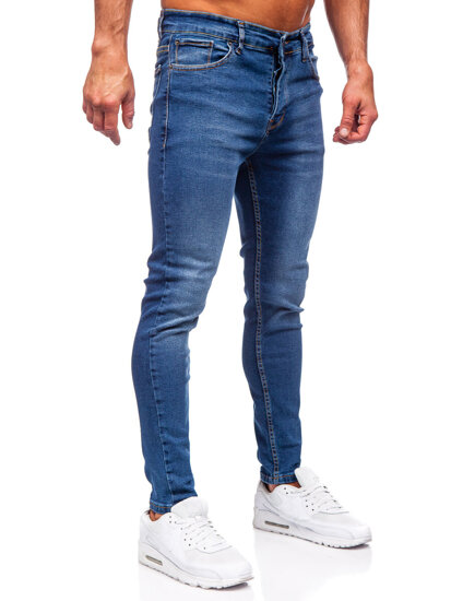 Тъмносини мъжки дънки slim fit Bolf 6262