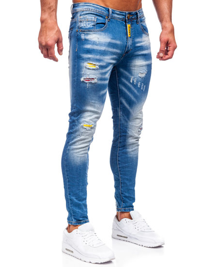 Тъмносини мъжки дънки slim fit Bolf BC1025