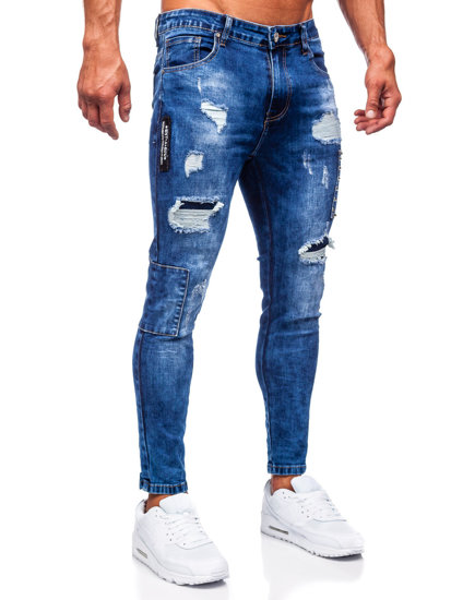 Тъмносини мъжки дънки slim fit Bolf TF249