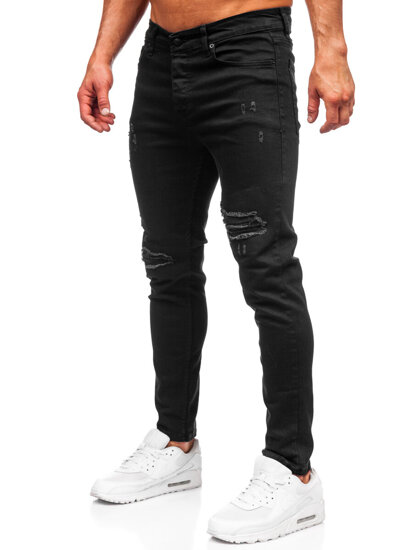 Черен мъжки дънков панталон slim fit Bolf 6382