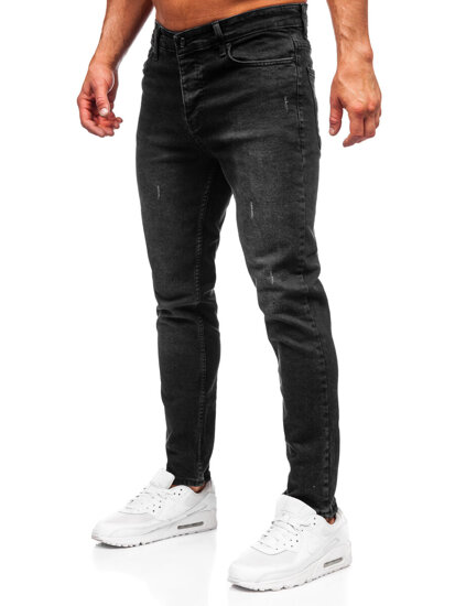 Черен мъжки дънков панталон slim fit Bolf 6494