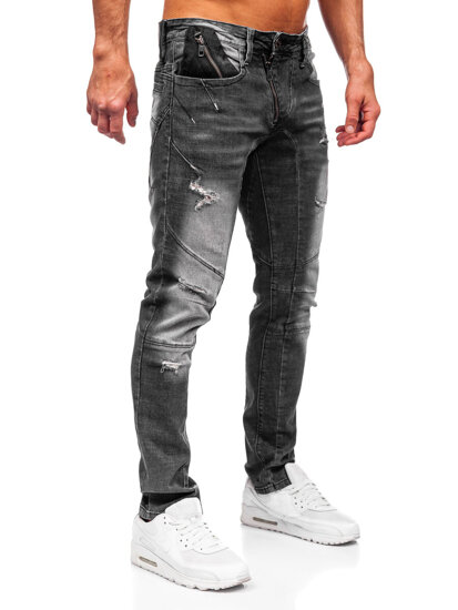 Черен мъжки дънков панталон slim fit Bolf MP0045N