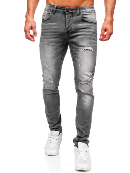 Черен мъжки дънков панталон slim fit Bolf MP0054N