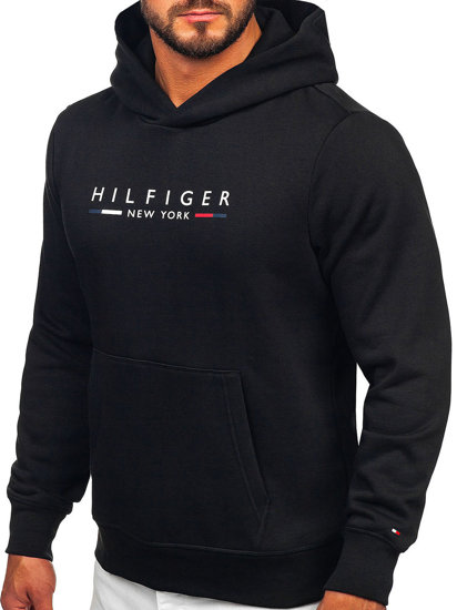 Черен мъжки суитчър с качулка и принт Tommy Hilfiger MW0MW29301