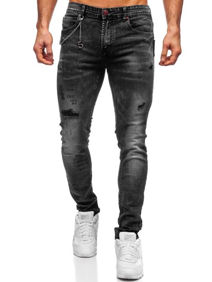 Черни мъжки дънки slim fit Bolf 60027W0