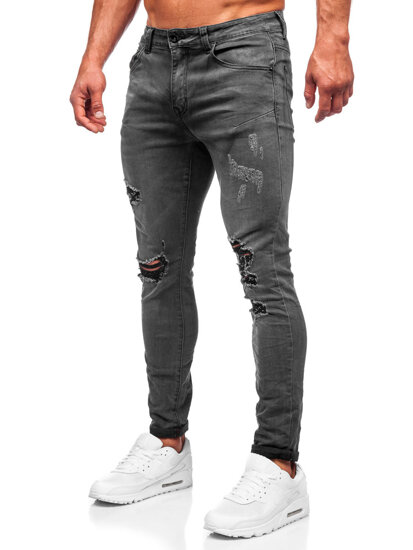 Черни мъжки дънки slim fit Bolf KS2081A