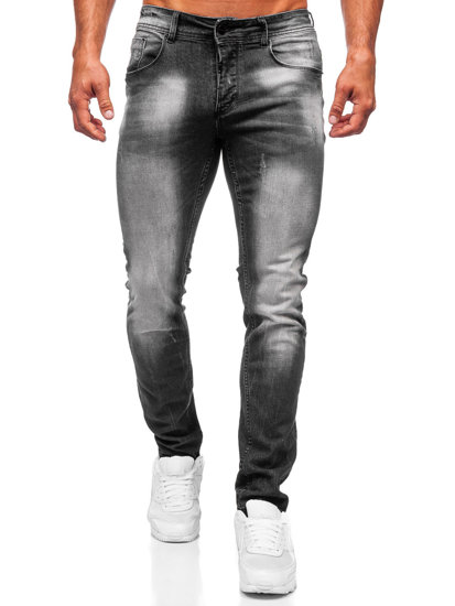 Черни мъжки дънки slim fit Bolf MP0001N