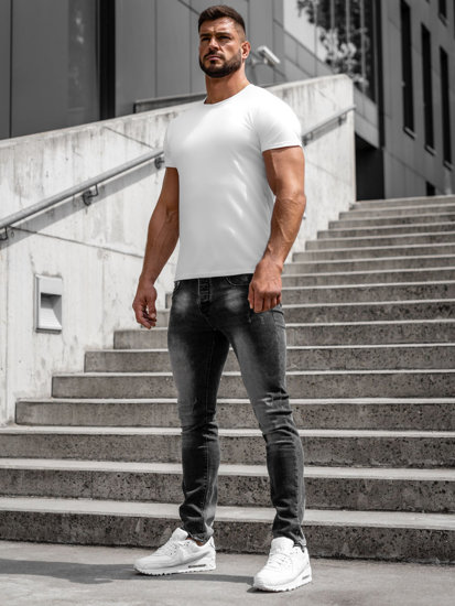 Черни мъжки дънки slim fit Bolf MP0066N