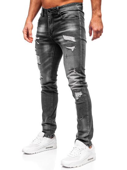 Черни мъжки дънки slim fit Bolf MP0156N