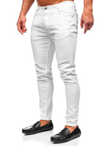 Бели мъжки дънки skinny fit Bolf R927