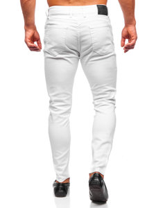 Бели мъжки дънки skinny fit Bolf R927