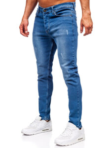 Мъжки тъмно син дънков панталон slim fit Bolf 6458