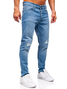 Мъжки тъмно син дънков панталон slim fit Bolf 6462