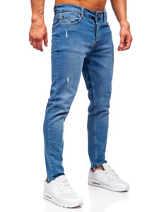 Мъжки тъмно син дънков панталон slim fit Bolf 6485