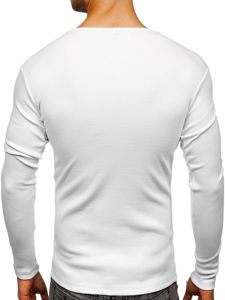 Мъжки longsleeve без принт бял Bolf 145362