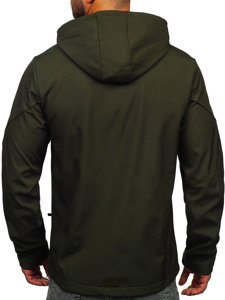 Мъжко преходно яке softshell в цвят каки Bolf HSS037