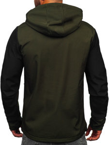 Мъжко преходно яке softshell в цвят каки Bolf HSS039