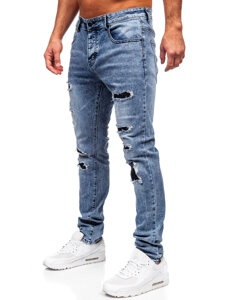 Сини мъжки дънки slim fit Bolf MP0153B