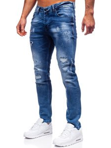 Тъмносини мъжки дънки regular fit Bolf 4013