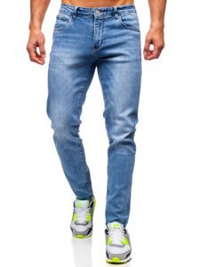 Тъмносини мъжки дънки skinny fit Bolf KX536