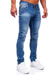 Тъмносини мъжки дънки slim fit Bolf 6767