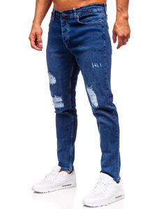 Тъмносин мъжки дънков панталон slim fit Bolf 6536