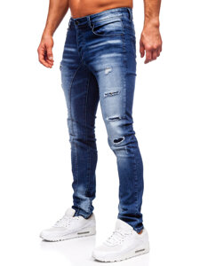 Тъмносин мъжки дънков панталон slim fit Bolf MP0159BS