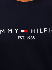 Тъмносин мъжки суитчър без качулка с принт Tommy Hilfiger MW0MW11596