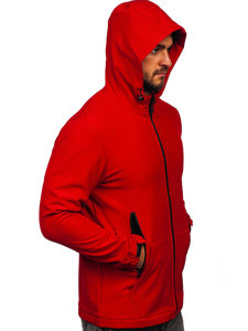 Червено мъжко преходно яке softshell Bolf HM187