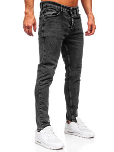 Черен мъжки дънков панталон slim fit Bolf 6519