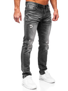 Черен мъжки дънков панталон slim fit Bolf MP0032N