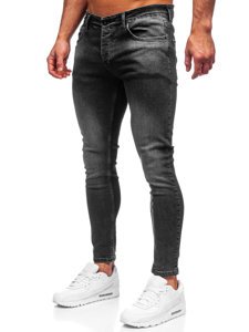 Черни мъжки дънки skinny fit Bolf R927