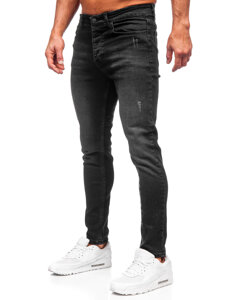 Черни мъжки дънки slim fit Bolf 6161