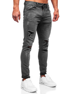 Черни мъжки дънки slim fit Bolf KS2081