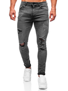 Черни мъжки дънки slim fit Bolf KS2081