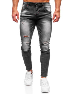 Черни мъжки дънки slim fit Bolf MP0024N