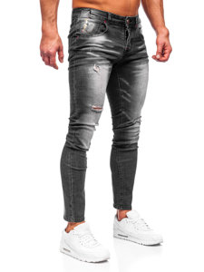 Черни мъжки дънки slim fit Bolf MP0024N