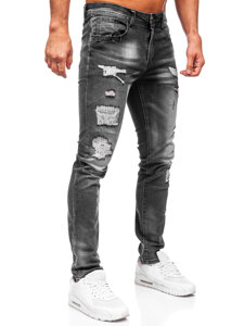 Черни мъжки дънки slim fit Bolf MP0156N