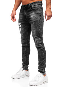 Черни мъжки дънки slim fit Bolf TF291