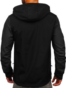 Черно мъжко преходно яке softshell Bolf HSS039