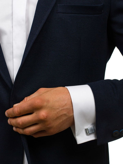 Бутонели, копчета за ръкавели сребрист цвят Bolf S017