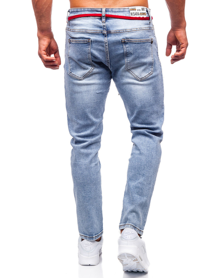 Сини мъжки дънки skinny fit Bolf KX555-2A