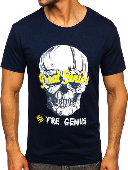 Червена мъжка тениска с принт Bolf Y70012