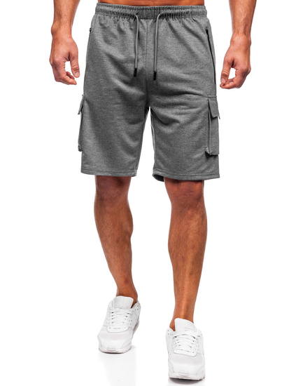 Мъжки къси анцузи в графит, бойни панталони Bolf 8K1501