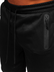 Черен мъжки спортен панталон Bolf 17K533